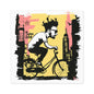 GuyOnABike -- Square Stickers, Indoor\Outdoor